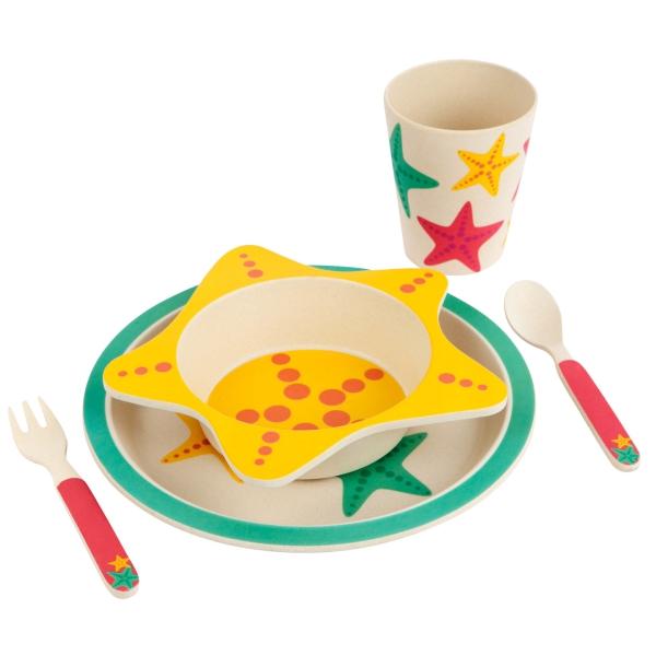 SUNNYLIFE NO PLASTIC FANTASTIC Eco Kid's Meal Set - Star Fish **Limited Stock**