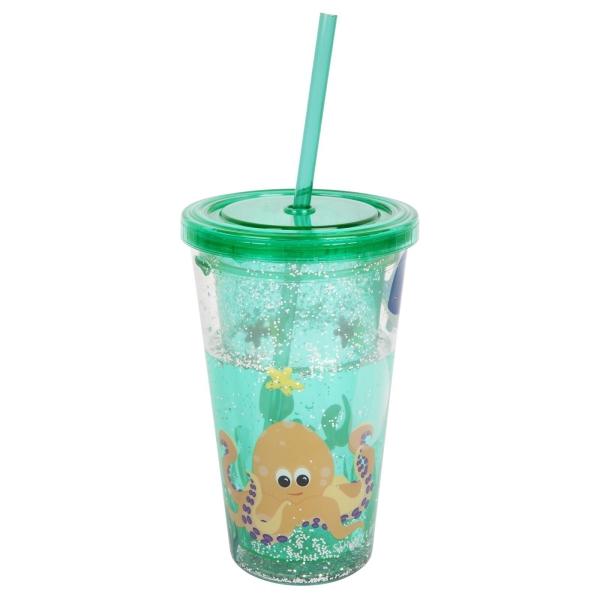 SUNNYLIFE SPARKLY SIPPER Glitter Tumbler - Under the Sea