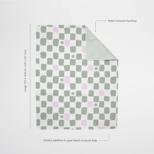 SUNNYLIFE Wash Me Beach & Picnic Blanket - Checkerboard