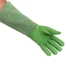 Load image into Gallery viewer, QUALITY PRODUCTS | Scratch Protectors Gauntlet Glove Green - Small in use