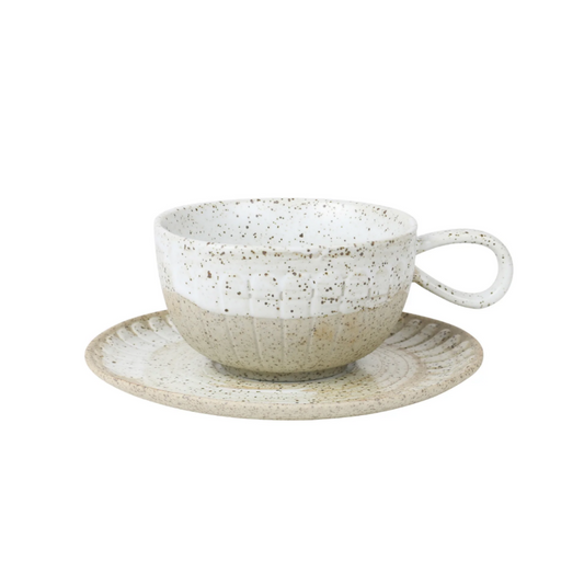 ROBERT GORDON Ceylon Cup & Saucer - White Glaze