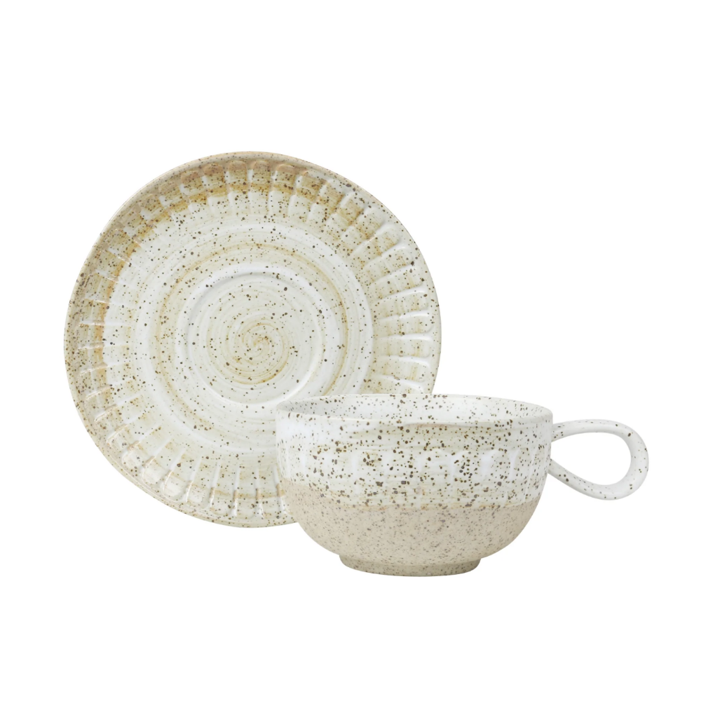 Load image into Gallery viewer, ROBERT GORDON Ceylon Cup &amp; Saucer - White Glaze