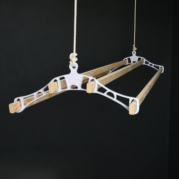 SHEILA MAID 57" Ceiling Clothes Airer 4 Bar - White
