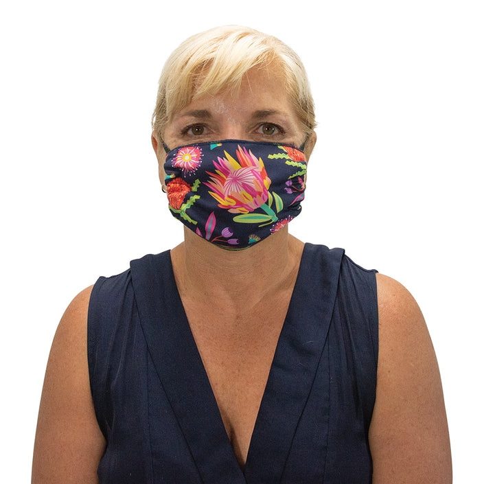 ANNABEL TRENDS Washable Reusable Surgical Style Face Mask - Aussie Flora **REDUCED!!**