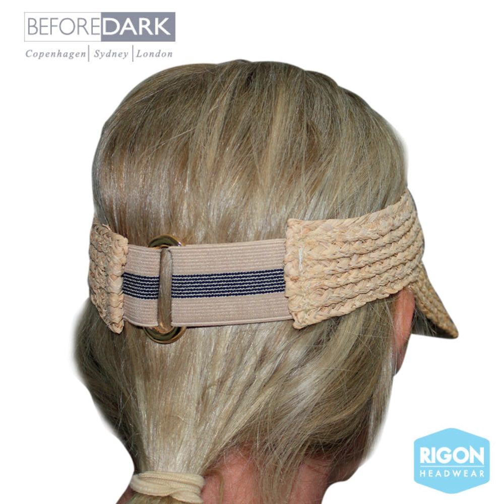 Load image into Gallery viewer, RIGON HEADWEAR Noosa Raffia Visor - Natural