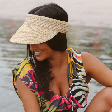 RIGON HEADWEAR Noosa Raffia Visor - Natural