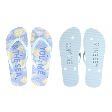 ESSCHERT DESIGN 'Seaside' Stamp Flipflops Thongs - 'You, Me & The Sea