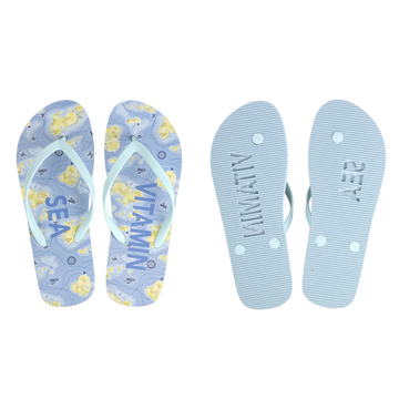 ESSCHERT DESIGN 'Seaside' Stamp Flipflops Thongs - 'Vitamin Sea'