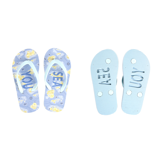 ESSCHERT DESIGN 'Seaside' Children's Stamp Flipflops Thongs - 'Sea You' **CLEARANCE**