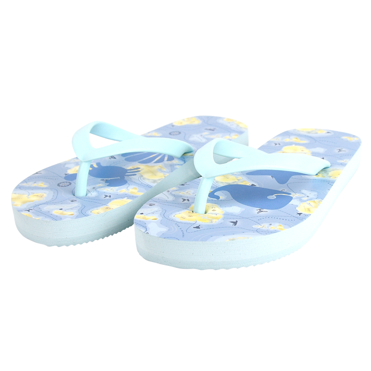 Load image into Gallery viewer, ESSCHERT DESIGN &#39;Seaside&#39; Children&#39;s Stamp Flipflops Thongs - Shells