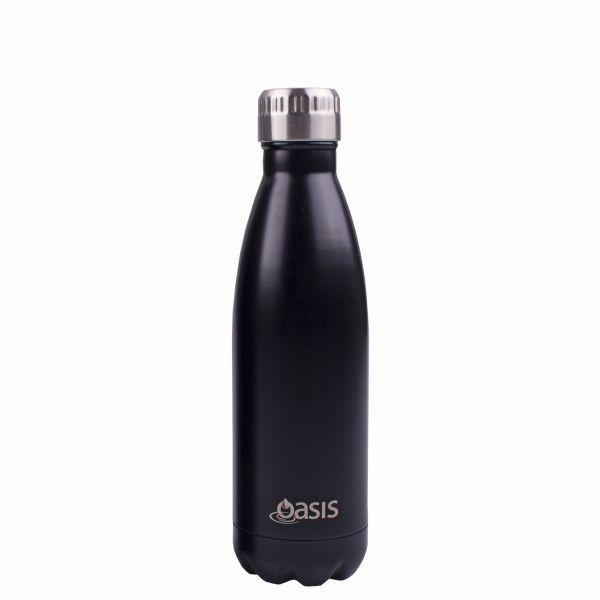 OASIS Drink Bottle 500ml Stainless Insulated - Matt Black