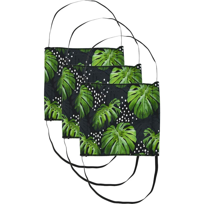 ANNABEL TRENDS Washable Reusable Face Mask - Monstera Black **REDUCED!!**