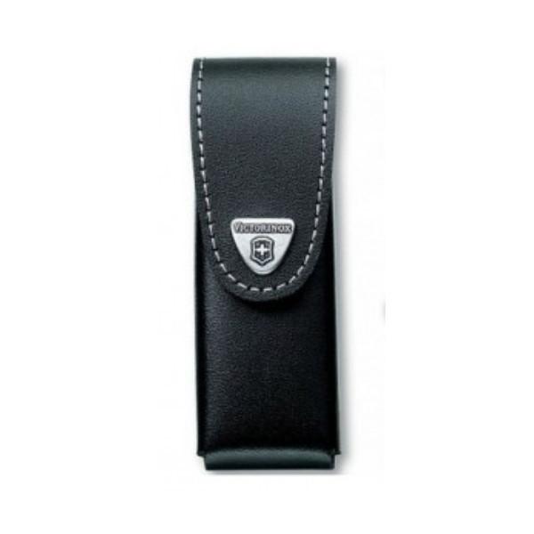 VICTORINOX Leather Knife Pouch with Rotating Metal Belt Clip - Black - 4.0524.31