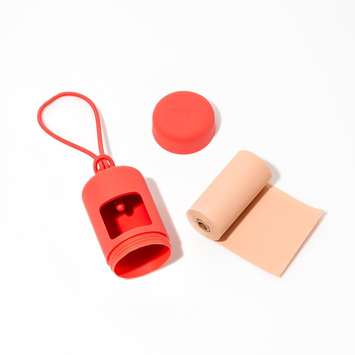 Load image into Gallery viewer, WILD ONE Dog Poop Bag Carrier - Coral Red **CLEARANCE**