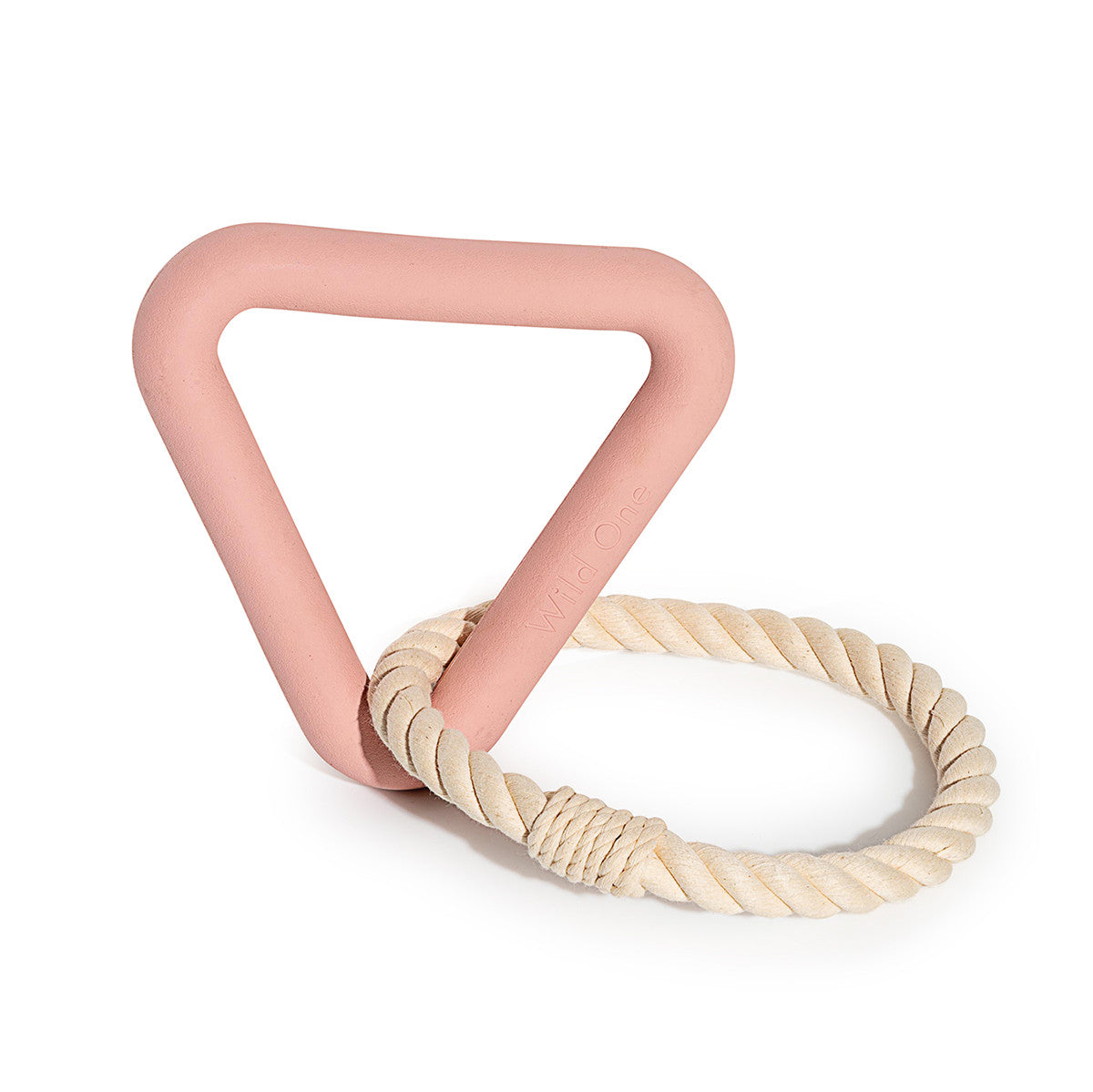 Load image into Gallery viewer, WILD ONE Dog Toy Triangle Tug - Blush Pink