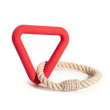 Load image into Gallery viewer, WILD ONE Dog Toy Triangle Tug - Coral Red