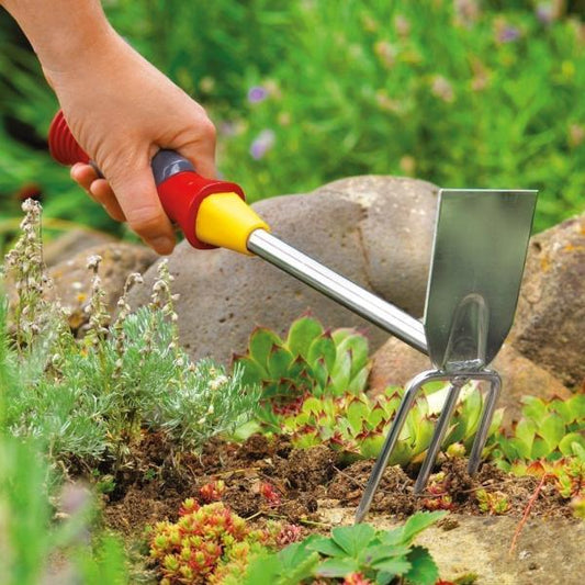 WOLF GARTEN Double Hoe in use
