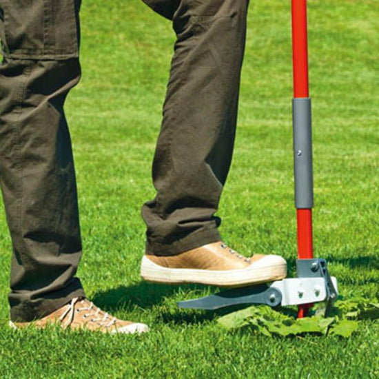 Weed puller with foot