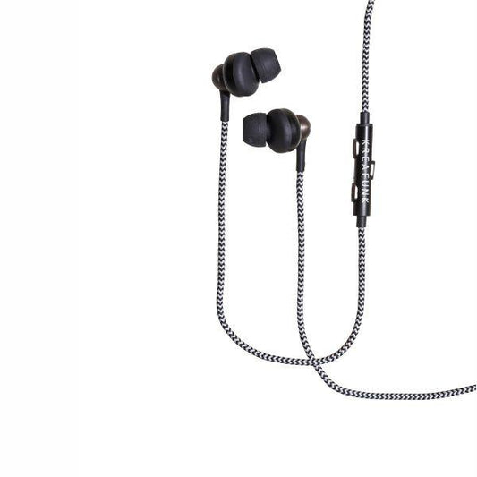 KREAFUNK | Agem Earphones - Black - Hands free function cable