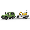 BRUDER 1:16 Land Rover Defender With Trailer, JCB Excavator and Man
