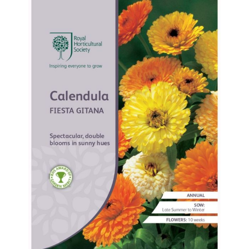 ROYAL HORTICULTURAL SOCIETY Seeds - Calendula Fiesta Gitana