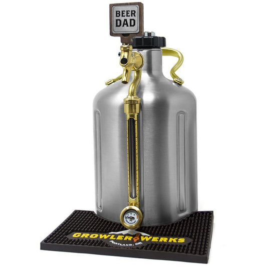 GROWLERWERKS uKeg "BEER DAD" Beer Growler Tap Handle