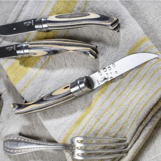 OPINEL Table Chic Box Set of 4 Steak Knives (Polished Blade) 10cm - Birchwood