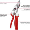 CORONA Forged Aluminum Rolling Handle Bypass Pruner Secateurs - 1 inch capacity