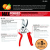 CORONA Forged Aluminum Rolling Handle Bypass Pruner Secateurs - 1 inch capacity