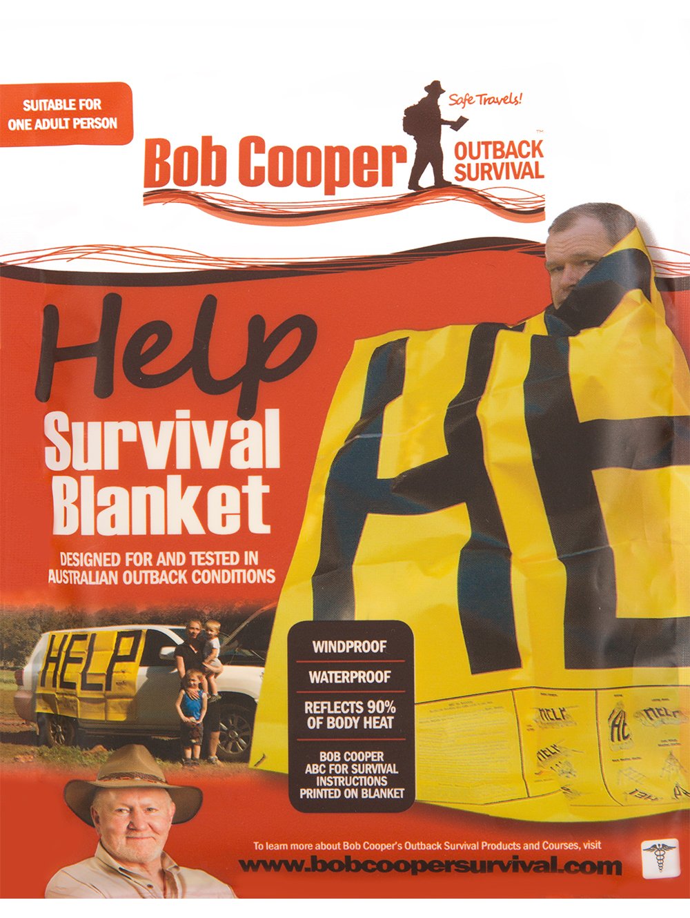Load image into Gallery viewer, BOB COOPER Help Survival Blanket