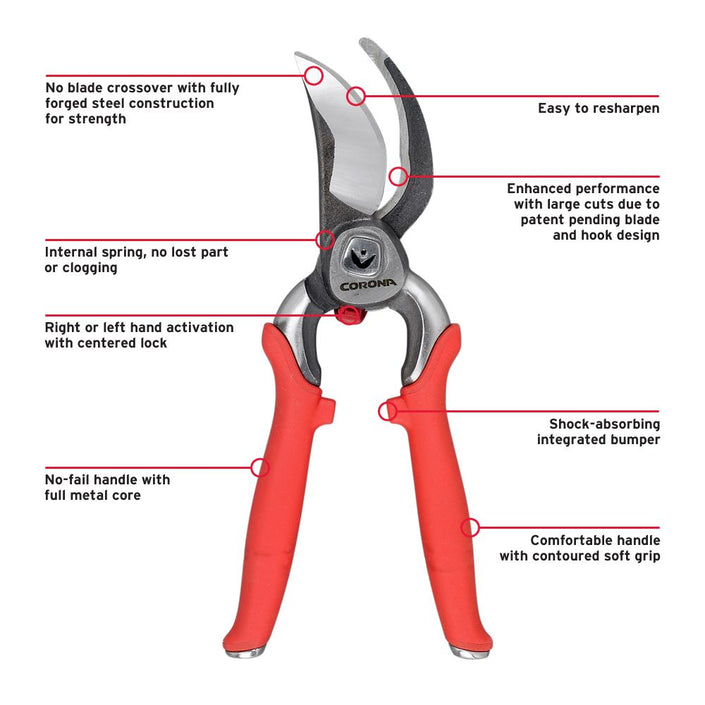 CORONA DualCUT Bypass Pruner Secateurs Forged - 1 inch capacity