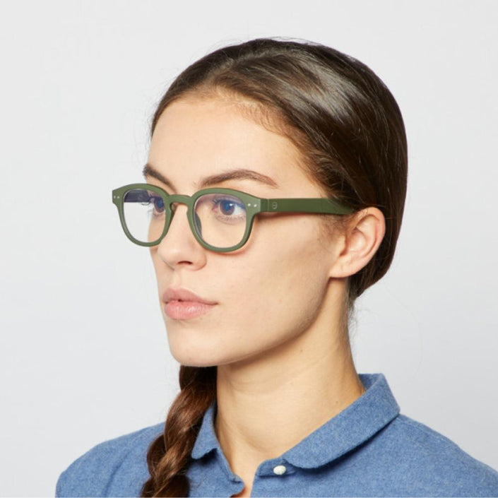 IZIPIZI PARIS Adult SCREEN Glasses - STYLE #C - Khaki Green