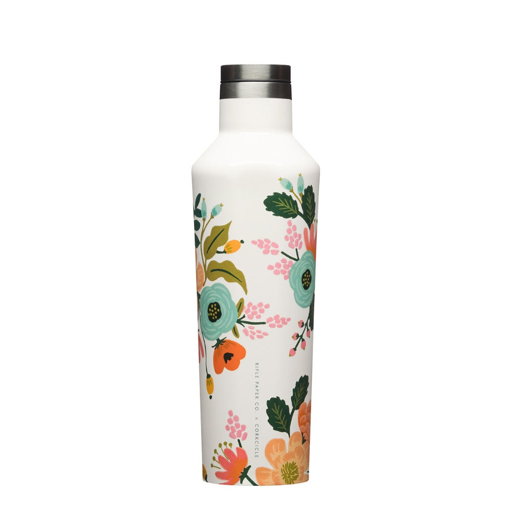 Load image into Gallery viewer, CORKCICLE x RIFLE PAPER CO. Stainless Steel Insulated Canteen 16oz (475ml) - Cream Lively Floral **CLEARANCE**