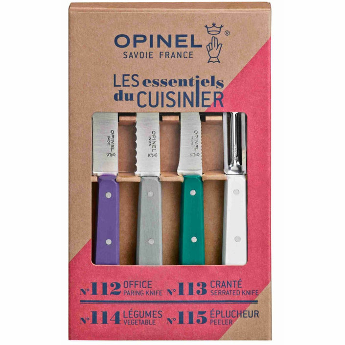 OPINEL Essentials 4 piece Kitchen / Knife Set - Art Déco