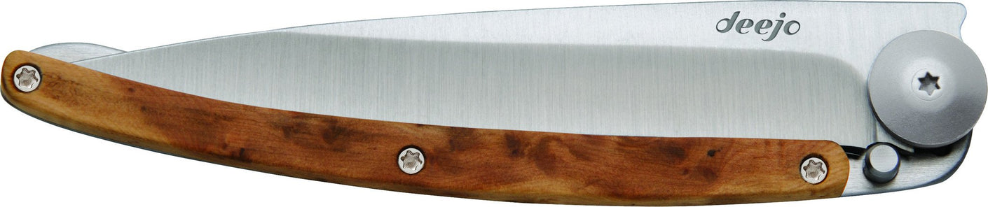 Load image into Gallery viewer, DEEJO KNIFE | Classic Wood 37g - Juniper closed 2