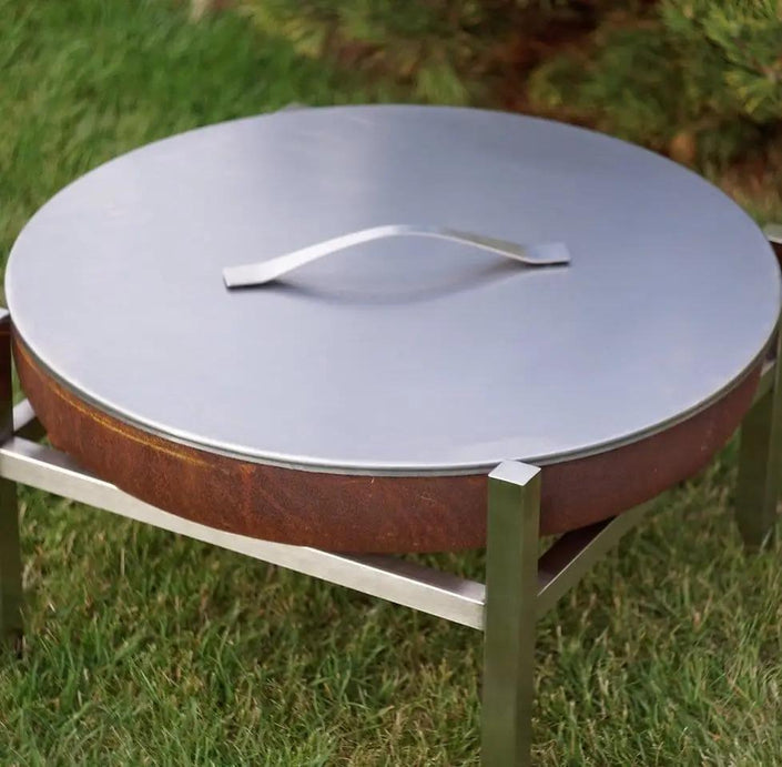ALFRED RIESS Fire Pit Cover - Medium Stainless