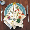CAVALLINI & Co. 100% Natural Cotton Napkins Set of 4 - Wildflowers