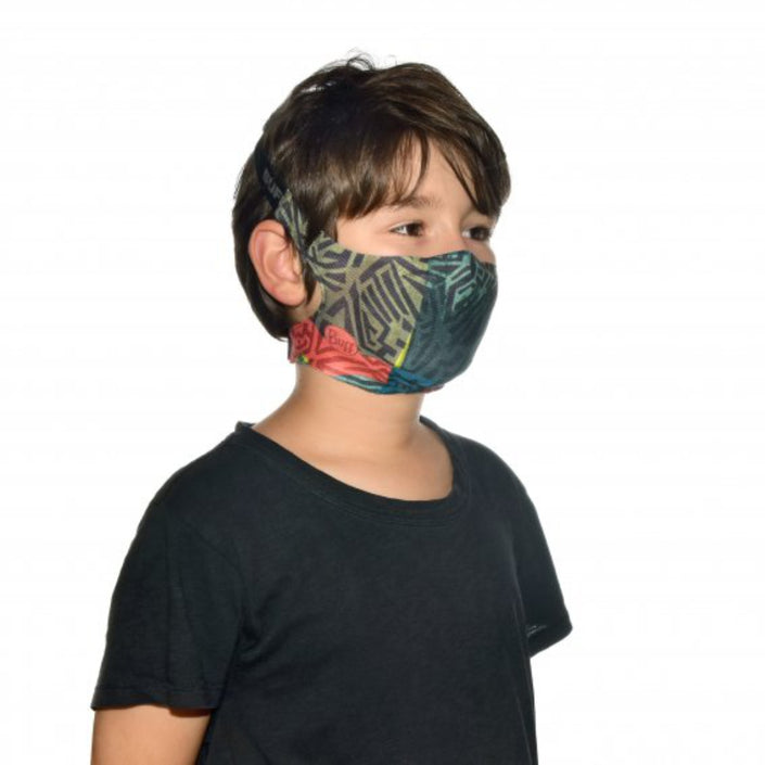 BUFF Filter Face Mask Junior / Child - Stony Green Kids