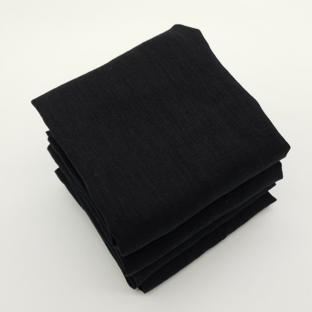 Load image into Gallery viewer, MARC OLIVER Cloth French Linen Napkin - 18&quot; x 18&quot;, 4 pack - Black **CLEARANCE**