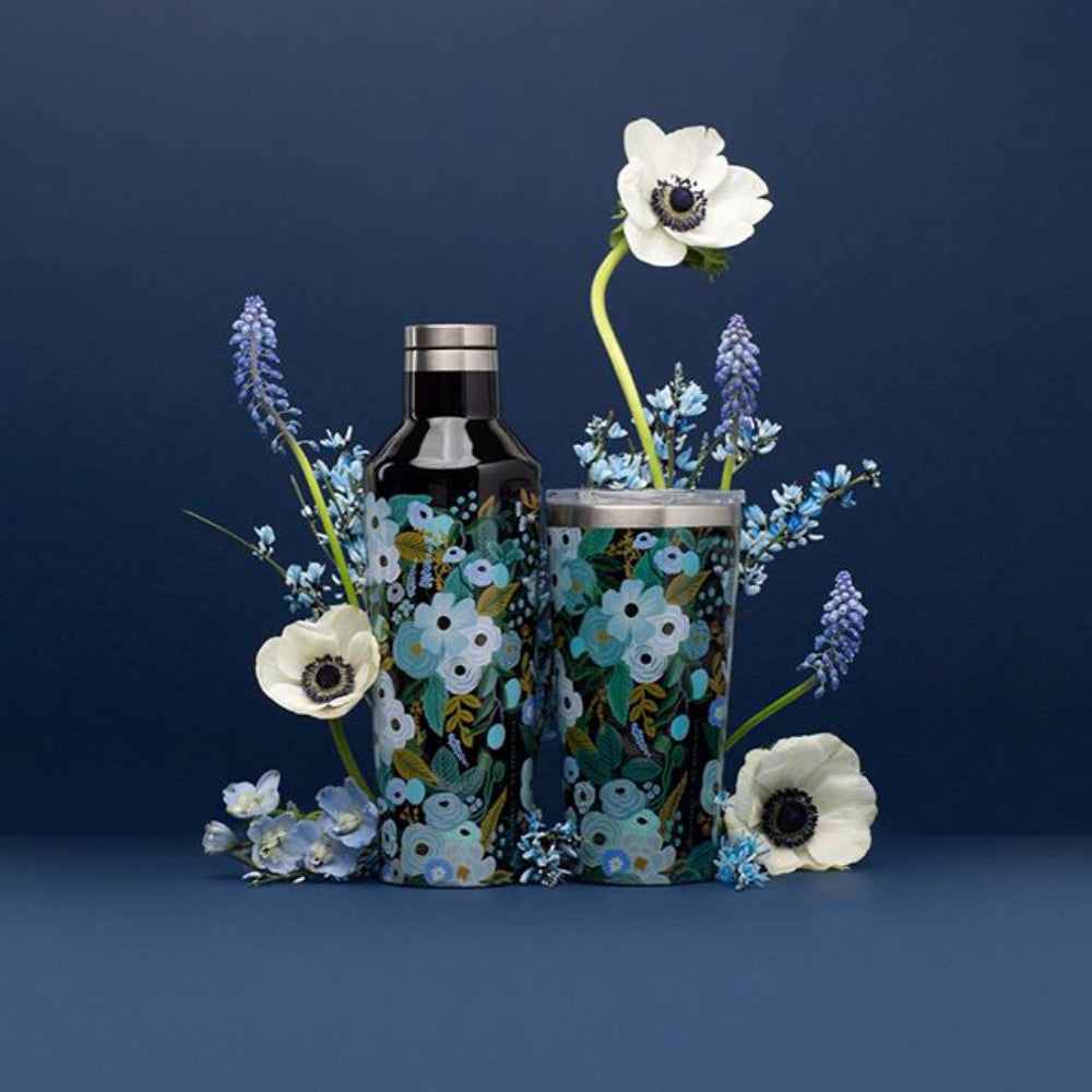 CORKCICLE x RIFLE | Stainless Steel Insulated Canteen 16oz (470ml) - Garden Party Blue