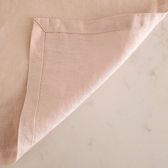 MARC OLIVER Cloth French Linen Napkin - 18" x 18", 4 pack - Pink