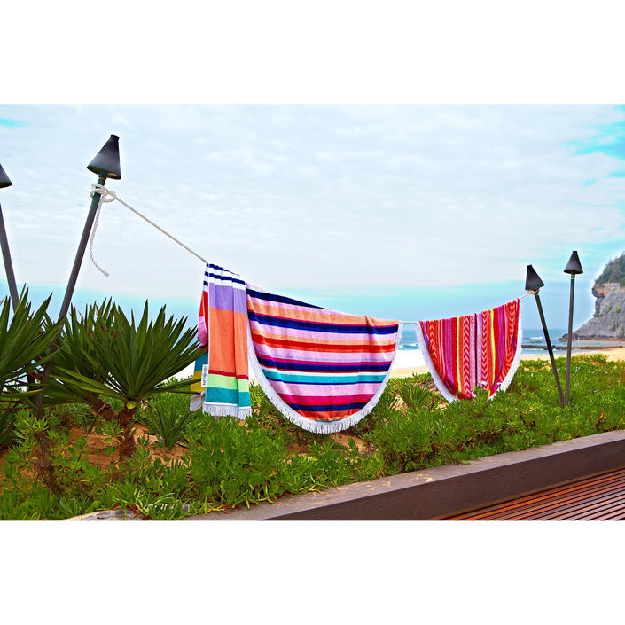 SUNNYLIFE LUXE Round Towel GET AROUND THIS SUMMER - Balandra **Limited Stock**