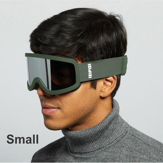 IZIPIZI PARIS Junior Kids Snow Goggles - SMALL - Khaki Green **CLEARANCE**