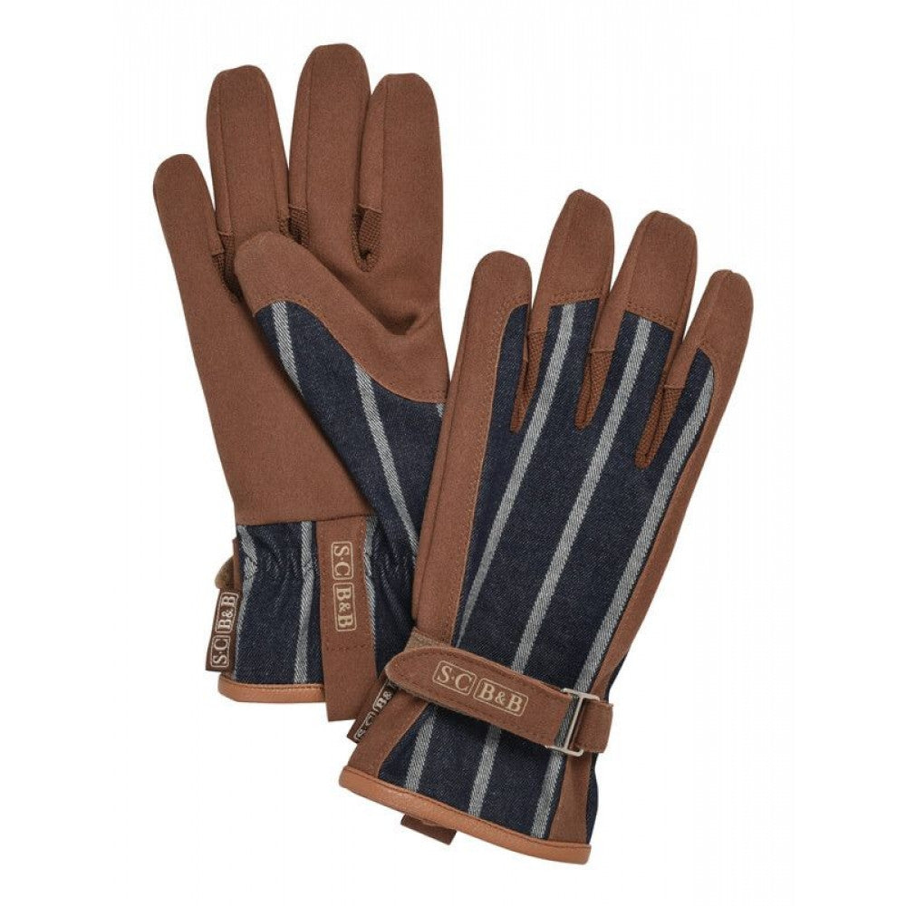 Load image into Gallery viewer, SOPHIE CONRAN Gloves - Ticking Stripe Blue