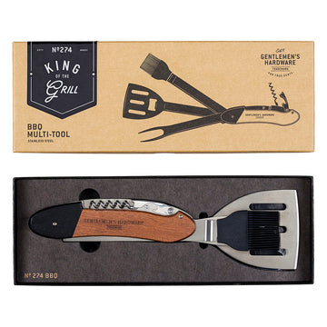 GENTLEMENS HARDWARE BBQ Multi-Tool Acacia Wood & Stainless Steel