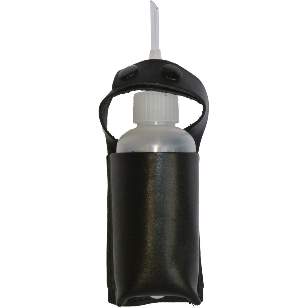 Gold guzzler bottle in pouch