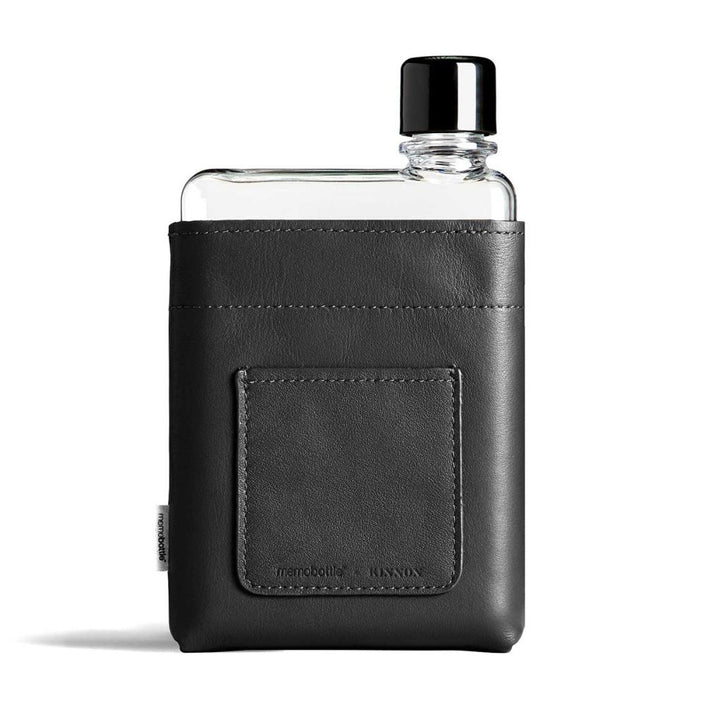 MEMOBOTTLE Leather Water Bottle Sleeve A6 - Black