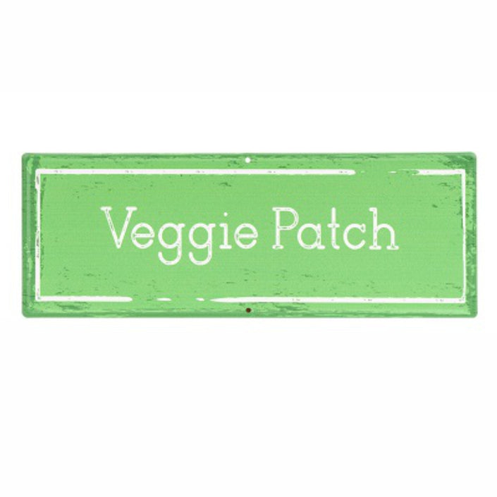 MARTHA'S VINEYARD Vintage Style Garden Sign - Veggie Patch - Green